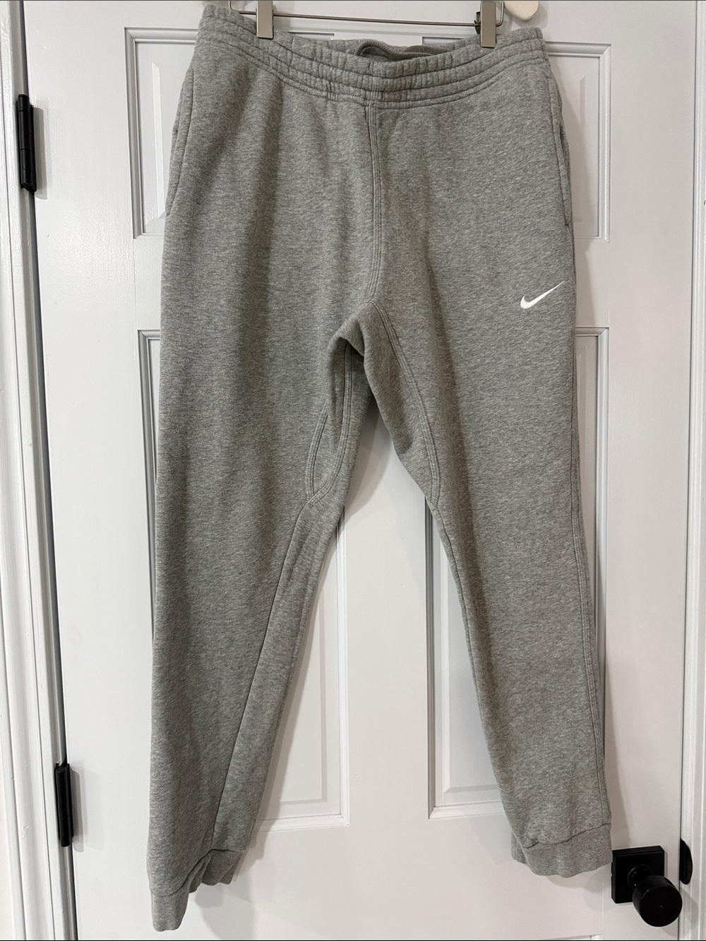 Nike Pants Unisex Gray Fleece Drawstring Sweatpants Sportswear Activewear Warm L